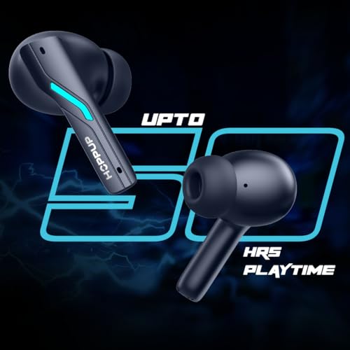 HOPPUP Predator Xo1 Gaming Earbuds with 50H Playtime,13Mm Drivers,40Ms Low Latency,Enc Bluetooth Headset (Blue, True Wireless) - in Ear - Image 3
