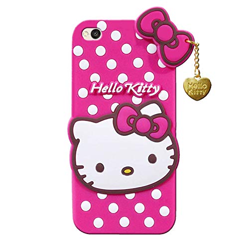 Image of Unirock Hello Kitty Back Case Cover for Redmi Y1 lite| 3D Cute Hello Kitty Case |Soft Silicone Rubber Back Cover with Pendant Kitty Cover for Redmi Y1 lite (Pink)