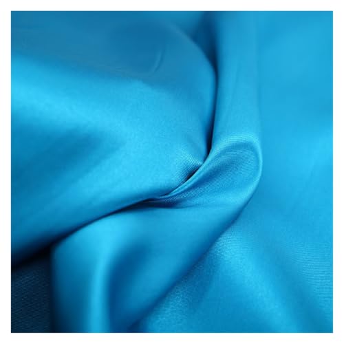 Tissu satin de soie lourd bleu lac éclatant pour robe de mariée couture