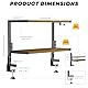 PUTORSEN 24-Zoll Clamp-on Schreibtisch Organizer - 2 Tier Schreibtisch Regal DIY Untertischregal für Gaming-Geräte, Tischzubehör und mehr, Vintage-Braun