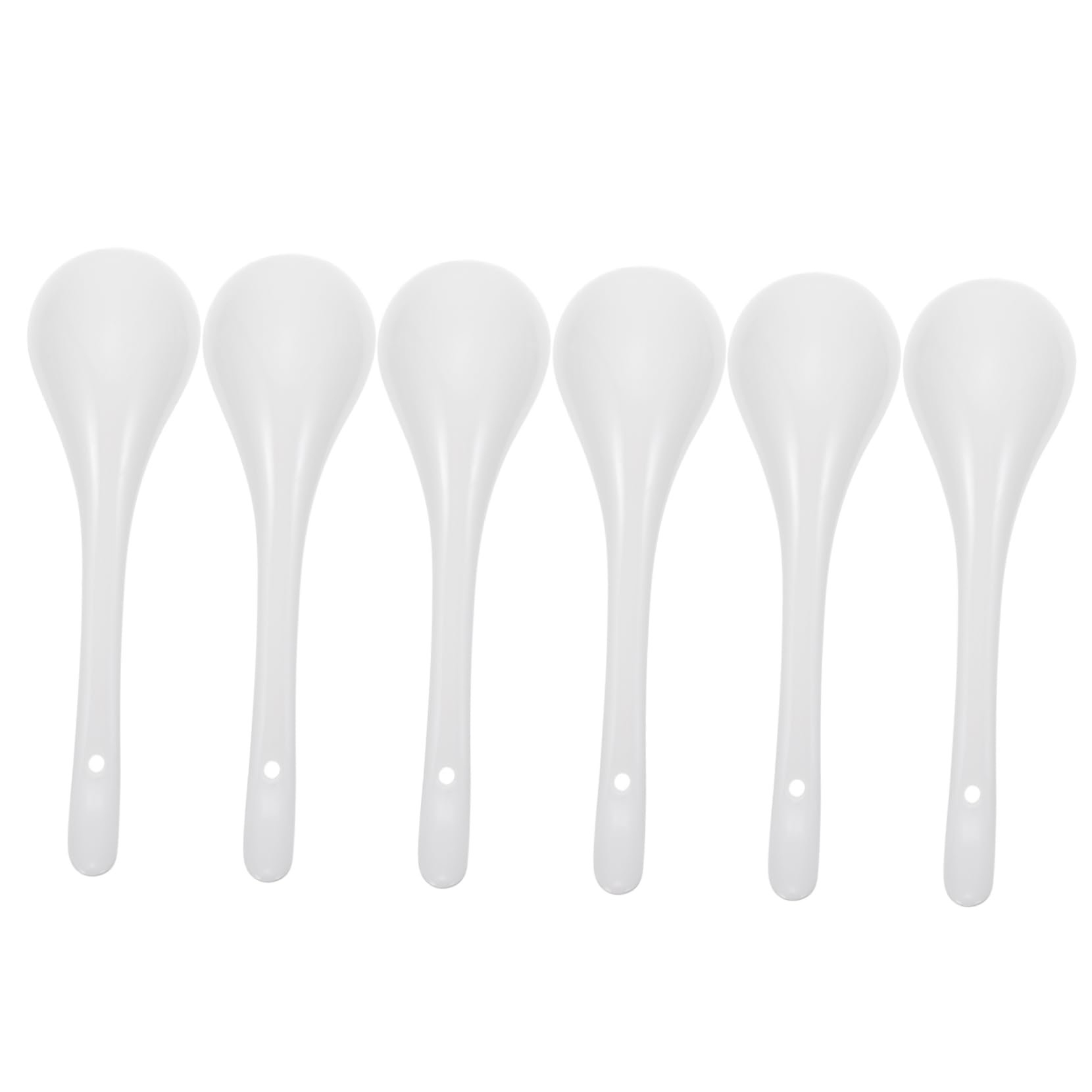 Zerodeko 6piezas Cucharas Soperas De Cerámica Hogar Resistentes y Ecológicas