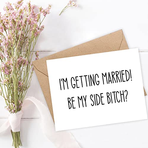 Arezzaa Will You Be My Bridesmaid Card - Funny Bridesmaid Ask Card - Wedding Party Proposal Card - Be My Side Bitch, 5 X 7 Inches #TOP1