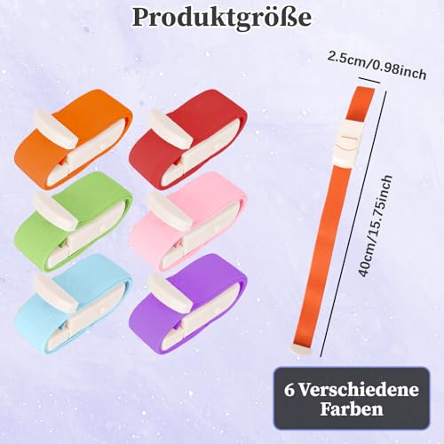 6 Stück Stauschlauch Blutabnahme Hochflexibel Tourniquet mit Schneller Verschluss, 15.78x0.98inch Reißfestes Venenstauer für Medical Nurse Tourniquet für Camping, Wandern, Outdoor Sport（6 Farben ）