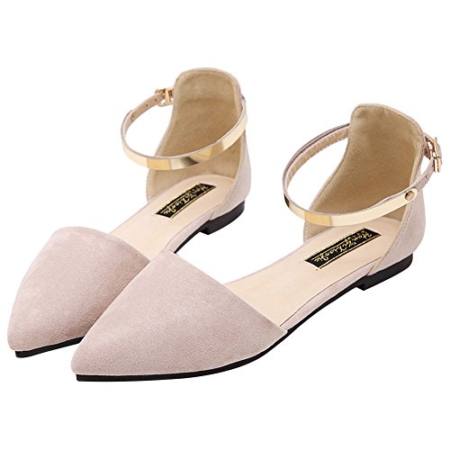 Jamron Donna Punta Velluto Ballerine Elegante