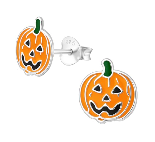 Halloween 925 Sterling Silver Tiny Stud Earrings, Tiny Dainty Piercing Jewelry