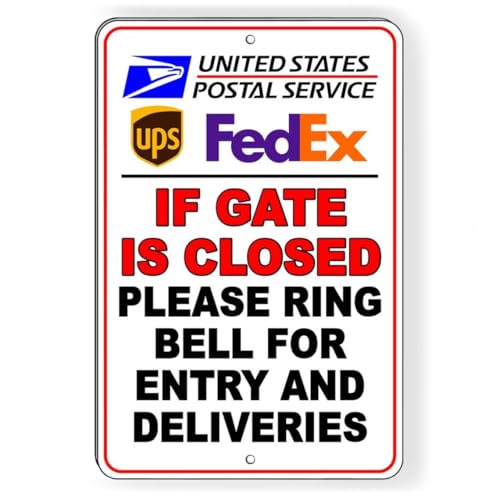 If Gate Is Closed Ring Bell ����Ɣz�B�p �t�F�f�b�N�X���^���T�C�� �T�C��&�v���[�N �z�[���f�R���[�V���� 12x8�C���`/30x20cm