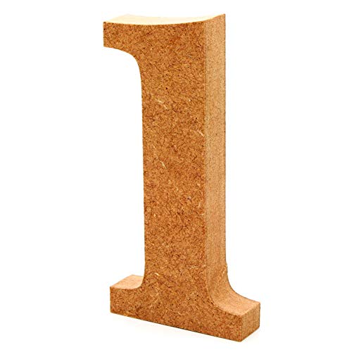 Números de madera. Números grandes de madera DM de 20cm de alto para decoración y manualidades (1)