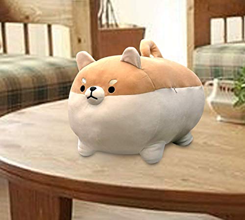 Auspicious Beginning Stuffed Animal Shiba Inu Plush Toy Anime Corgi Kawaii Plush Dog Soft Pillow, Plush Toy Gifts For Boys Girls(Brown, 15.7") #TOP1