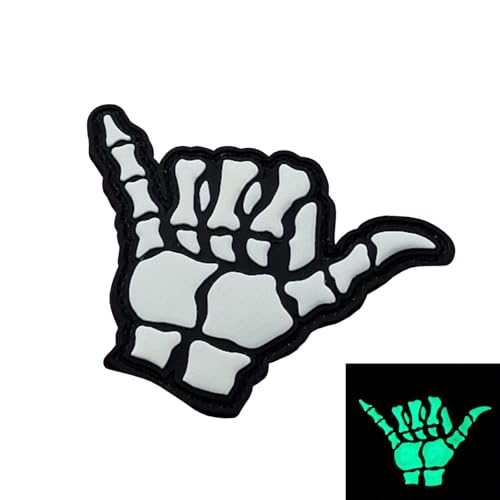 Funny Glow Dark Shaka PVC Patch Compatible with Velcro Patches for Backpacks and Hats,Hang Loose Gesture Badge by LEGEEON - Used condition - Image 3