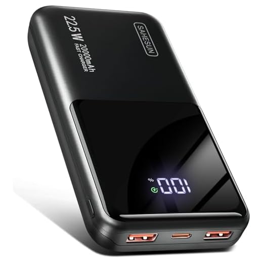 Power Bank 20000mAh 22.5W Powerbank Ricarica Rapida, USB C Input & Output Caricatore Portatile PD3.0 QC4.0 Powerbank per iPhone 17 16 15 14 13 12 Pro Max Mini Plus Smartphones etc