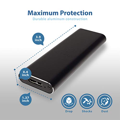 ICY BOX Boitier externe pour SSD M.2 IB-183M2 USB 3.0 (Noir), Black, M.2 SATA - Image 3