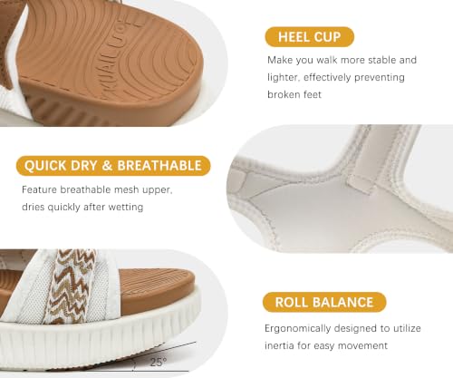 Image of KuaiLu Womens Orthopedic Walking Sandals with Comfortable Arch Support
