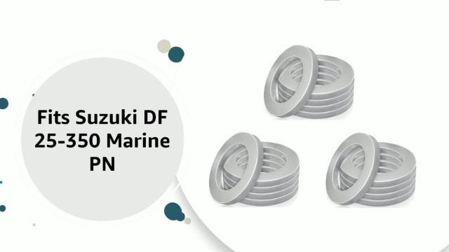 Image of 09168-12012 Lower Unit Drain Gaskets for Suzuki DF 25-350 Outboard | 15 Pcs Oil Drain Plug Crush Washer Seals Replacement 09168-1201 Sierra 18-0902