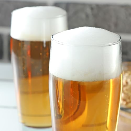 KADAX Bicchieri da birra, 510 ml, classici bicchieri da birra a grano, in vetro di alta qualità, per feste di famiglia o feste, bicchieri da birra (4 x 510 ml) - immagine 6