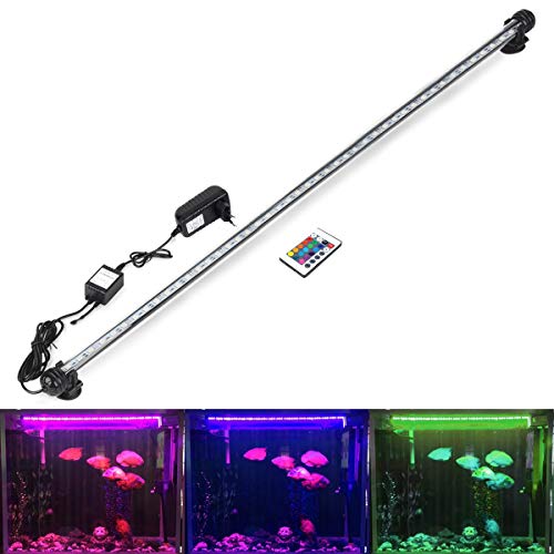 DOCEAN LED Luz del Acuario RGB, Lámpara de la Planta de Acuario con Control Remoto, 14,8W 108cm Acuario luz LED, Iluminación LED para Acuarios