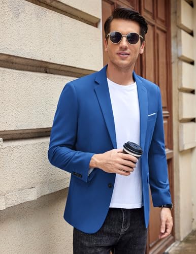 COOFANDY Men's Casual Blazer Slim Fit Sport Coat Suit Jacket Lightweight Two Button Blazer Jacket4