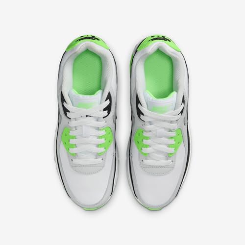 Nike Air Max 90 LTR Big Kids’ Shoes (CD6864-130, White/Photon Dust/Lime Blast/Light Smoke Grey)4