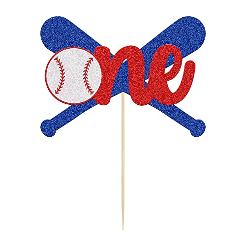 Gyufise 1 Pack Baseball One Cake Topper Baseball 1St Birthday Cake Topper Decorations Baseball 1St Birthday Decorations For Sports Theme Baseball Birthday Party Cake Decoration Supplies #TOP2