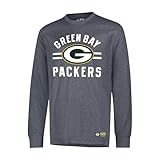 Ultra Game NFL Green Bay Packers Boys Super Soft Crew Neck Long Sleeve Sweatshirt, Heather Gray Charcoal, 14/16