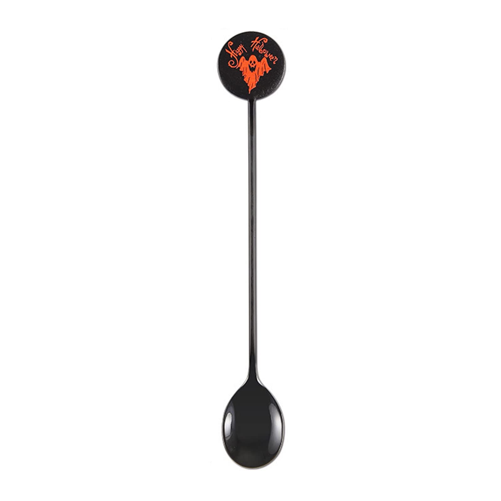 Xinsheinelry Halloween Small Appetizer Forks Long Handle Stirring Spoons Stainless Steel Dessert Coffee Flatware Dishwasher Safe Stainless Steel Salad Forks Coffee Spoon
