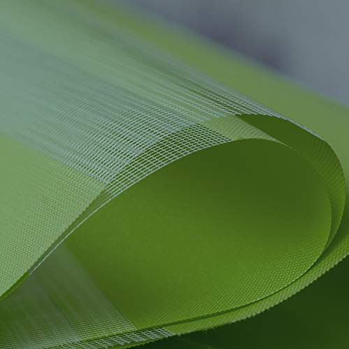 Image of Zebra Blind for Windows Dual Layer Zebra Roller Shades Light Filtering Sheer Window Treatments Privacy Light Control for Day and Night, Color Green, W148XH160CM