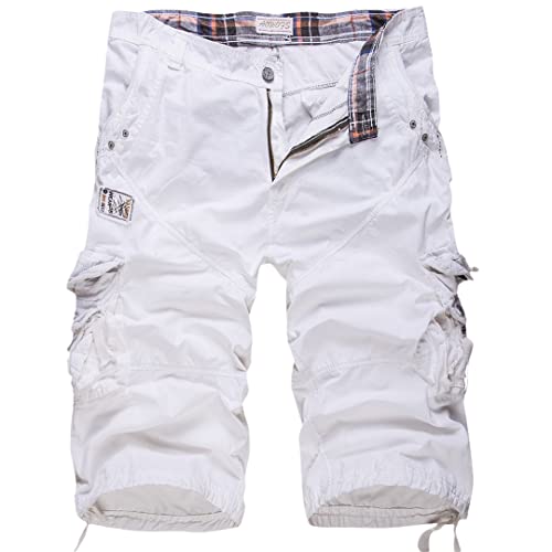 Short cargo ample homme en coton blanc idéal pour vos sorties estivales décontractées