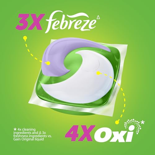 Gain Super Flings Laundry Detergent Pacs, 45 Count, Dewdrop Dream scent, clean and fresh washing detergent laundry soap pacs - image 3