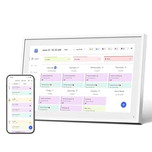 10.1″ Digital Calendar, Meal Planner, Duty Chart, to Do List,HD Smart Touch Screen Home Interactive Smart Electron Calender – Built-in Digital Photo Frame Function (white, 10.1)