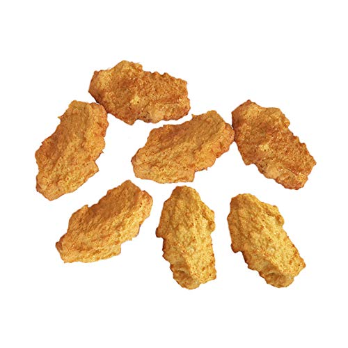 HT 7PCS Artificial Fried Chicken Simulated Model Lifelike Fake Fried Chicken Home Party Market Display Kids Toy Kitchen Decoration Photography Props (Chicken Wings)