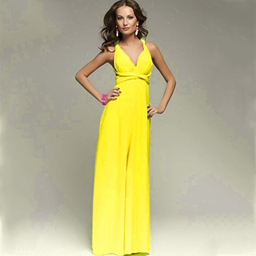 Image of Women Transformer Hi Low Evening Long Prom Dress Halter Convertible Multi Way Spaghetti Strap Wedding Cocktail Maxi Gown