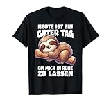 Faultier Tshirt Damen Herren Faul Müde Bürohumor