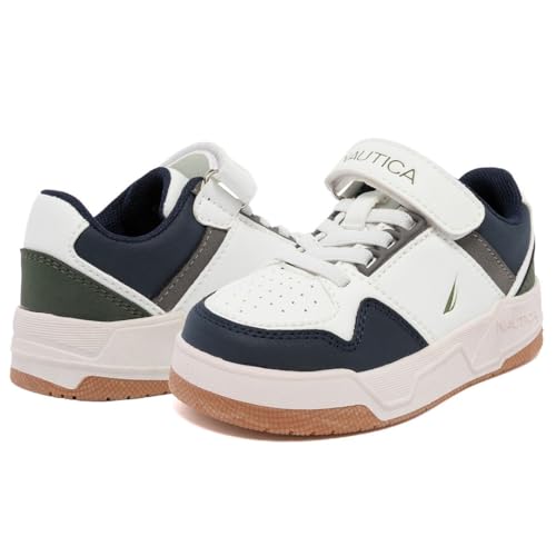 Image of Nautica Kids Adjustable Strap Shoes | Comfortable Casual Sneakers for Boys and Girls, Toddlers & Little Kids