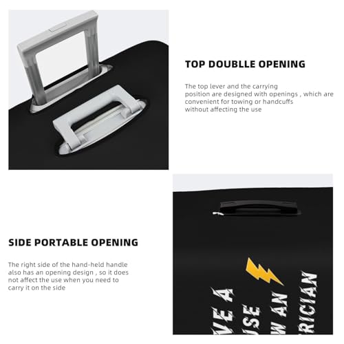 Travel Luggage Cover Save A Fuse Blow An Electrician Flag Fashion Washable Baggage Suitcase Protector Fit For Luggage Large4