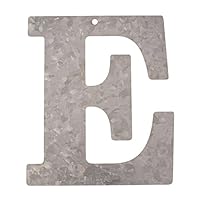 GLOREX Buchstabe verzinkt E, Metall, Silber, 18 x 16 x 0.5 cm