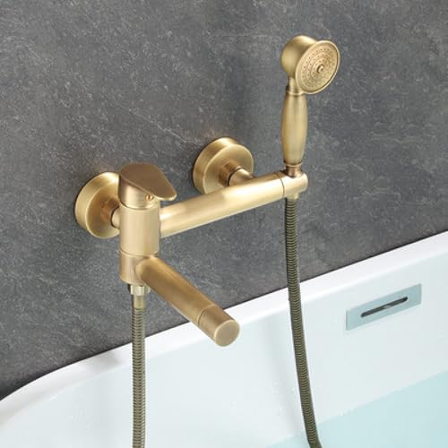 Robinet cascade de baignoire anti-calcaire en cuivre robuste blanc et noir