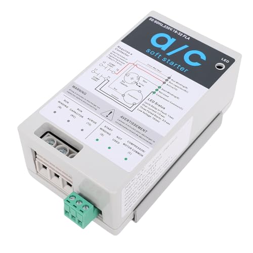 Luocute Air Conditioners Soft Start Module for Home HVAC, 16-32A Compact Reverse Motor Protection Soft Starter for 4-7 Ton Units with Generator & Utility Power