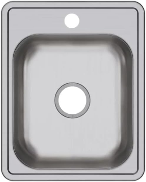 Miniatura 3 de Elkay D11721 Dayton - Fregadero de barra de acero inoxidable con caída de 17 pulgadas, 3 agujeros para grifo