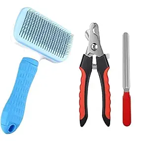 Furry Critters 3 Pack Pet Dog Cat Comb with Dog Brush and Dog Cat Nail Cutter Dog Grooming Kit Dog Grooming Brushes Pet Hair Remover Dogs Nails Cutting Trimmer Dog Accessories for Puppy