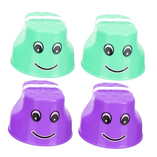 Gogogmee 4 Pièces Échasses Garçon Fille Formation Portable Robuste pour Garçons et Filles Extérieur