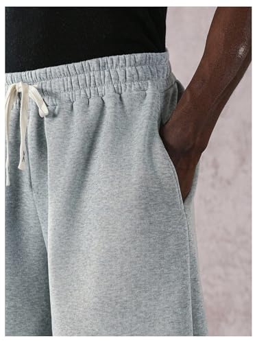 OYOANGLE Men's Capri Sweatpants Graphic Elastic Drawstring Waist Y2K Loose Straight Leg Pants Streetwear4