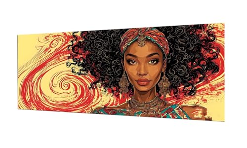 Broderie diamant femme noire kit complet 5D grand format 60x150cm pour art créatif