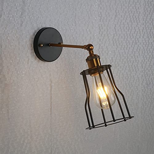 Wall Lamp Aplique de Pared Moderno, Aplique Europeo, minimalismo, Farol de Pared de Hierro Forjado, Hierro, Metal, Dormitorio, mesita de Noche, Aplique de Pared, almacén Moderno, 1 luz, Bodega, Loft,