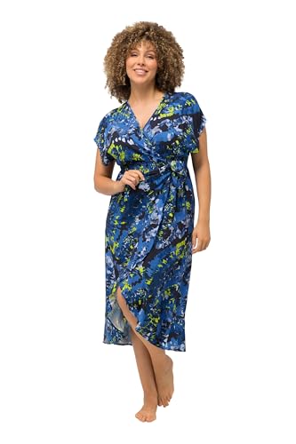 Ulla Popken Kaftan Wickelstella, Artsy Lime Vestido, Azul, 26-34 para Mujer