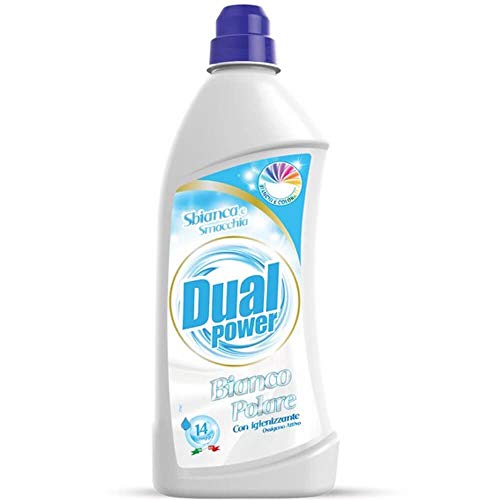 DUAL POWER Bianco Polare 14 LAVAGGI 980ML.ELIMINA ODORI con Ossigeno Attivo