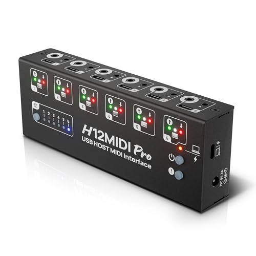 Image of CME H12MIDI Pro Portable USB Host MIDI Interface | Router, Filter, Mapper, TRS A /B + USB-C, 480 Channels, 9V /5V Dual Power, For Complex Rigs and Pedalboards