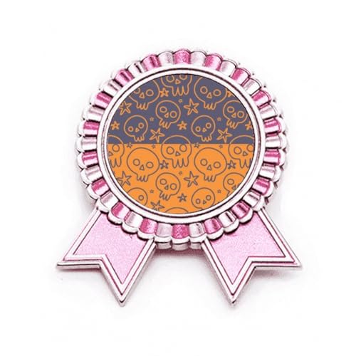 Badge Halloween original en métal rose | Pin's dessin animé M