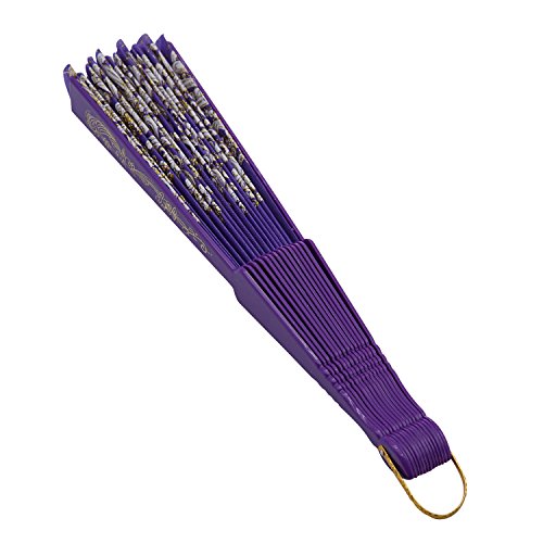 INNOLIFE Spanish Folding Retro Pattern Hand Fan for Women, Handheld Chinese Folding Fan Hand Fan for Party Dancing Wedding and Home Decoration (A-5 Colors)