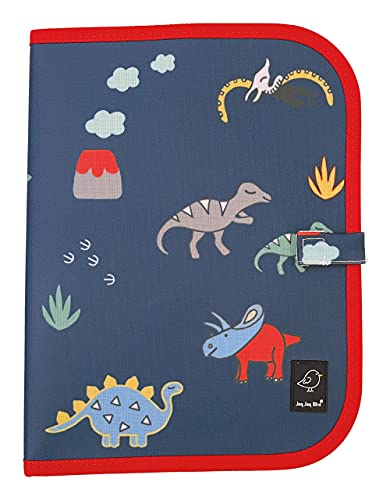 Jaq Jaq Bird 1101026 Mat 4 Chalks Dinosaur Design Wipe Clean Colouring Book for Kids