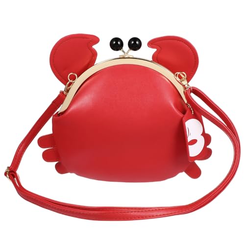 Fashionable Pu Crab-shaped Crossbody Satchel Handbag for Women Girls Chic and Unique Design for Parties Travel Daily Use Fully Lined Interior Loved