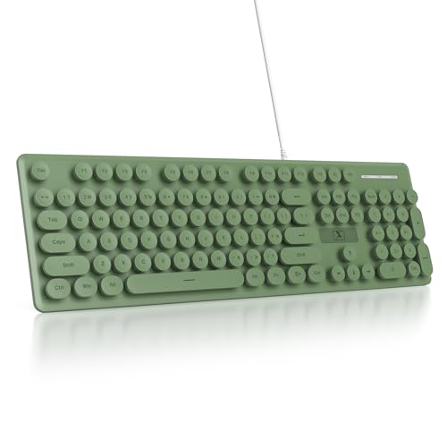 SbocKeeb Full Size Retro Punk Keyboard, 104-Key Round Keycap...